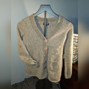 CASHMERE Taupe Button-Up Women's Cardigan By Aqua CASHMERE